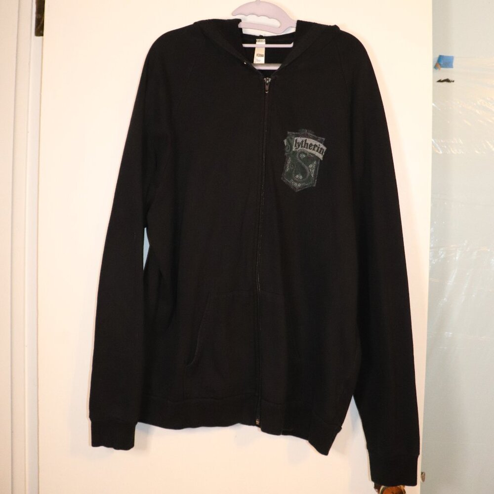 Harry Potter Slytherin Light Zip-Up Hoodie Size XL